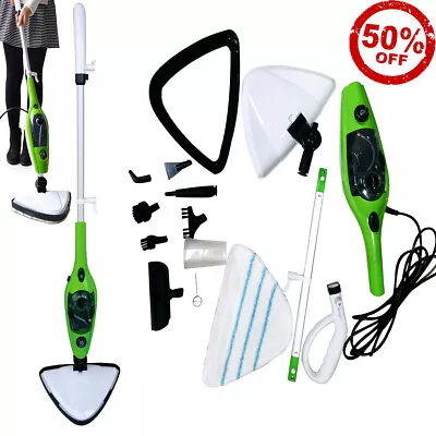  10 In 1 Steam Cleaner Mop Kills Up To 99.9% Of Bacteria & Viruses + Cover 1300W • £48.51