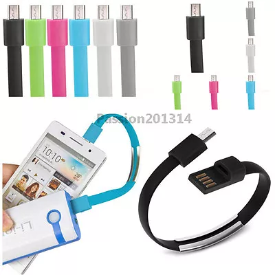 Wrist Bracelet Data Charge Micro USB Cable For Samsung Galaxy S3 I9300 HTC Phone • $1.99