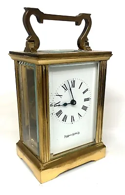 MAPPIN & WEBB Brass Carriage Clock Mantel Clock Timepiece With Key : Working • $372.66