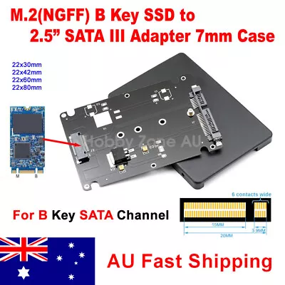$11.85 • Buy NGFF (B Key) M.2 SSD To SATA Adapter 2.5  SATA 7mm HDD Enclosure Converter Case