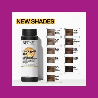 Redken Ammonia Free Color Colour Gels Oils Liquid Permanent Hair Color 60ML • £15.95