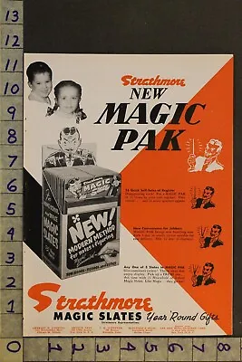 1952 Toy Ad Magic Slate Magician Strathmore Wizard Pool Table Burrowes Port Te03 • $24.95