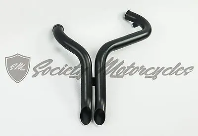 LAF 1.75  Drag Pipes Exhaust Harley Softail Touring Dyna Sportster 1984-2014 BLK • $103.99