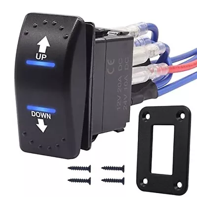 Polarity Reversing Momentary Rocker Switch 20A 12V DC Motor Control 7Pin Up Down • $17.53