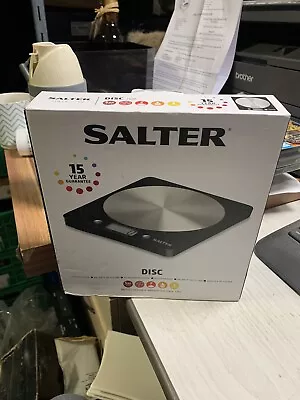 Salter 1036 5Kg S/Steel Disc Electronic Digital Kitchen Scales Aquatronic (34C) • £11.99