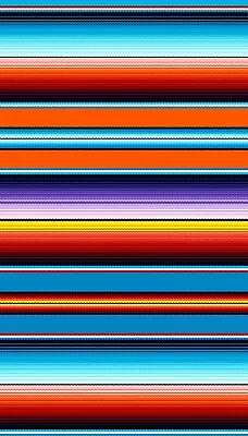 Fabric Mexican Sombrero Serape Fiesta Stripes Orange Cotton ELIZABETH 1/4 Yard • $2.99