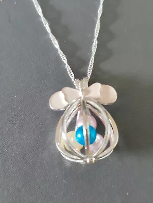 Mickey Minnie Mouse Silver Pearl  Pendant Necklace Christmas Birthday Gifts 645 • £4.99