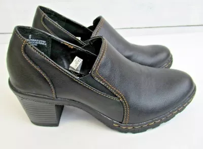 Merona Black  Slip On Heeled Loafer Top Stitch  Detail Women's Size 6 - A1100  • $29.99