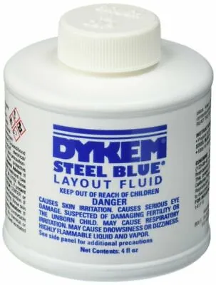 Dykem 80300 Steel Blue Layout Fluid Brush-in-Cap (4oz) • $54