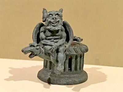 $9.99 • Buy Medieval Gothic Dragon Troll Candle Holder Gray