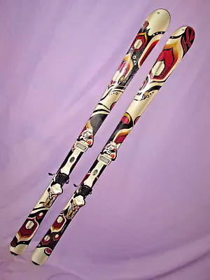 K2 Burnin' Luv T:Nine T9 Women's Skis 163cm W/ Marker TC 11.0  Adj Ski Bindings~ • $168