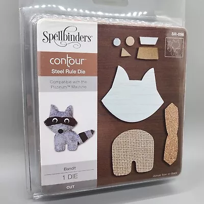 Spellbinders Contour Steel Rule Die - SR056 Bandit Raccoon Scrapbooking Cards • $25