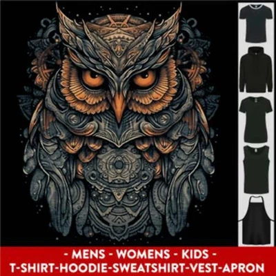 A Mythical Owl Fantasy Tribal Mens Womens Kids Unisex • £10.99