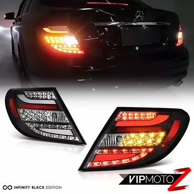 BLACK DIAMOND Ultra Bright LED Tail Light Lamp For 08-11 M-Benz W204 C-Class AMG • $281.26