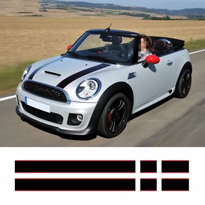 For MINI Cooper F54 F55 F56 R56 R57 R58 Car Hood Tail Sticker Sport Stripes • $19.79