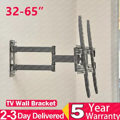 NEW Full Motion TV Wall Mount Bracket For 32 37 40 42 47 50 52 55 60 65   Inch • £20.49