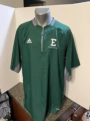 Adidas Climalite Eastern Michigan Football Men’s SS 1/4 Zip Green Poly XL • $18