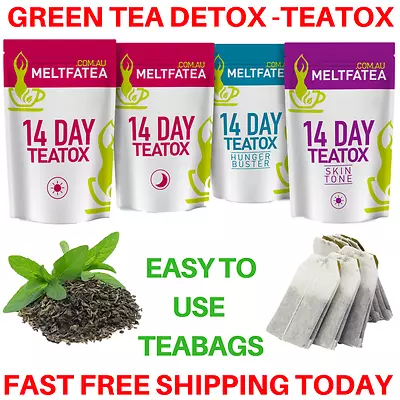 GREEN TEA DETOX TEATOX (X50 SKINNY TEA ME) WEIGHT LOSS FAT BURNER - 4 X PACKS AU • $39.95