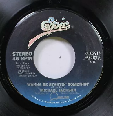 Soul Nm! 45 Michael Jackson - Wanna Be Startin' Somethin' / Wanna Be Startin' So • $8