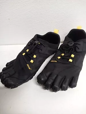 Vibram V-Trail 2.0 Black Yellow Hiking Shoe Womens Size 41 EU 9-9.5 US #V4 • $90