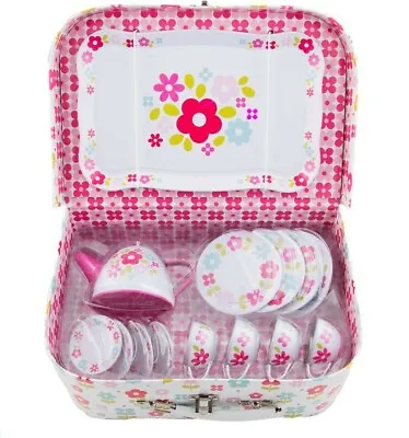 £15.99 • Buy Brand New Sass & Belle Children's Retro Floral Tea Set Picnic Box Gift 