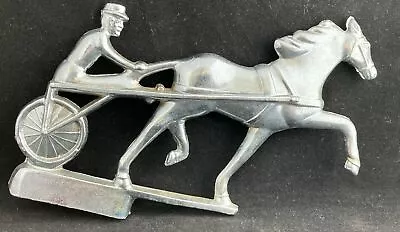 Vintage TROTTER HARNESS HORSE & JOCKEY HOOD ORNAMENT • $40