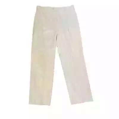 Vintage Barry Bricken Posh Newport Beach White High Waist Pleated Trouser Pants  • $30