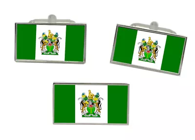 Rhodesia Flag Cufflink And Tie Pin Set • $92.35