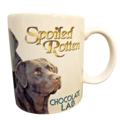 Chocolate Lab Spoiled Rotten Coffee Mug Tea Cup Ceramic 3.5  Dog Lover XPRES VTG • $11.46