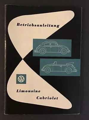 Vintage 1959 Volkswagen VW Beetle Owners Manual In German Exc. Condition  • $129.99