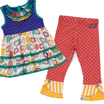 Matilda Jane 2 Apple Of My Eye Tunic & Hall Pass Scrappy Leggings Set • $62.90