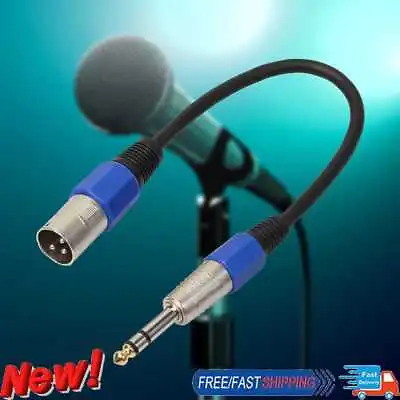 3P XLR Male Jack To 1/4 6.35mm Female Plug Stereo Microphone Adapter Cable • £3.83
