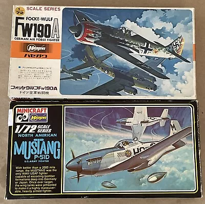 Hasegawa 1/72nd Scale P-51D Mustang & FW-190 A Kits • $15