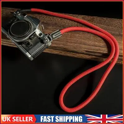 Nylon Rope Camera Shoulder Neck Strap Belt Lanyard For DSLR Camera (Red) • £7.49