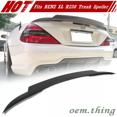 Unpainted Fit FOR Mercedes Benz SL R230 Convertible V Type Trunk Spoiler SL550 • $114