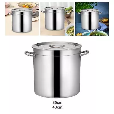 Stainless Steel Cooking Pot Large Cookware Tall Cooking Pot Multipurpose For • $127.92