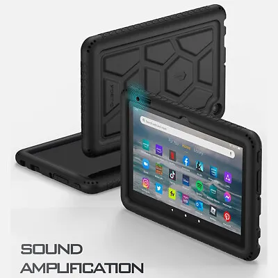 For Amazon Fire 7 (2022) Tablet Case Silicone Shockproof Protective Cover Black • $11.98