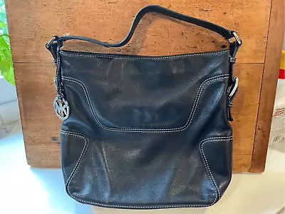 Michael Kors Brookville Black Leather Handbag Purse • $75