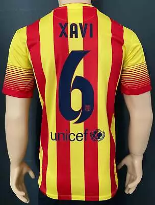 2013 2014 Barcelona FC Away Shirt Senyera XAVI 6 BNWT Size M • $160.94