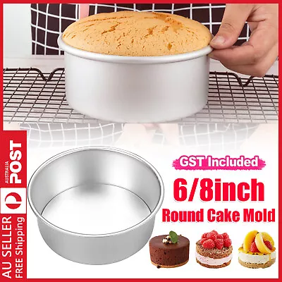 6/8inch Cake Mold Round DIY Cakes Pastry Baking Tin Pan Round Aluminium AU STOCK • $20.68