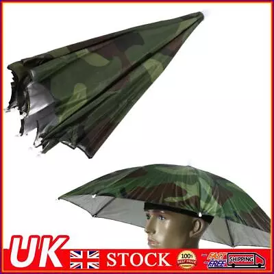 Anti-UV Fishing Caps Waterproof Head Umbrella Hat For Kids Adults (Camo) ✨ • £6.29