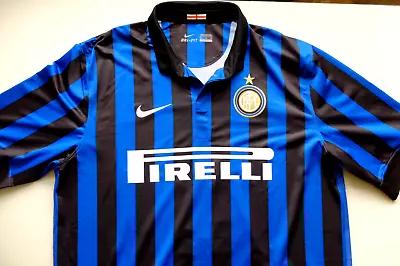 Internazionale Nike Inter Milan Football Home Jersey 2011-12 XL Nagatoma Blue • £45