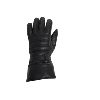 Heavy Leather GAUNTLET Gloves Motorcycle Biker Lined Riding RAIN Cover  • $14.99