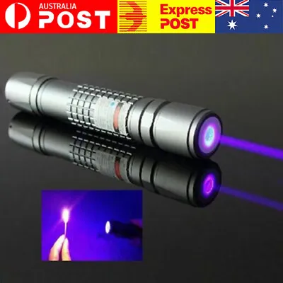 High Power Blue Purple Laser Pointer Burning Light Beam Pen Battery Charger 1mW • $23.68