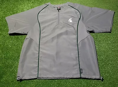 Nike Michigan State Spartans Pullover 1/4 Zip Windbreaker Men Large • $14