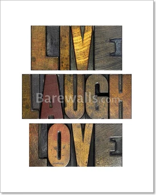 £88.99 • Buy Live Laugh Love Art Print, Poster, Decor | Scroll For More Sizes & Canvas