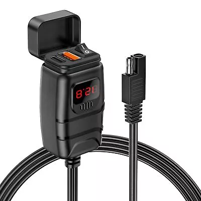 Motorcycle Phone Charger 6.4A Dual USB Quick Charge 3.0 C PD Motorcycle USB C... • $25.57