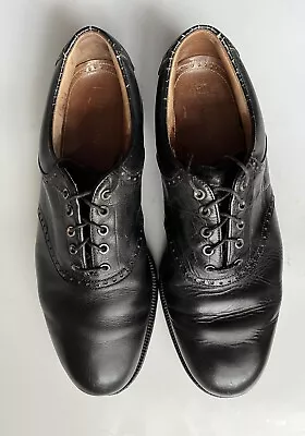 FootJoy Icon Black Full Leather Golf Shoes 11.5 Men’s • $49.99