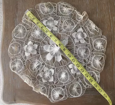 Vintage Spanish Tenerife Teneriffe Lace 16 Inch Table Center Doily  • £2.99