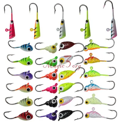 Lots Coarse Pike Fishing Lead Jig Head Hooks Soft Worm Bait Lures Bass Perch  • $7.46